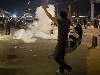 England fans clash with Police...